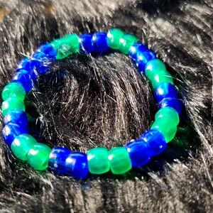 Hand Crafted beaded bracelet made on a stretchy cord